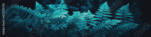 Panoramic green leaves, AI generated © evening_tao