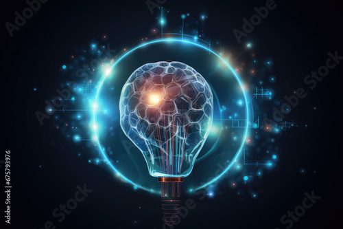 Creative science and technology background image, generated by AI