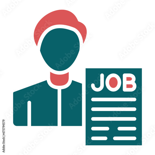 Vector Design Applicant Male Icon Style