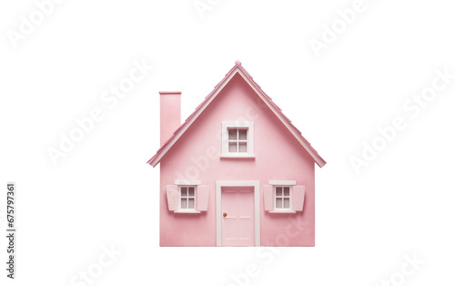 Tiny Pink Dwelling On Transparent Background