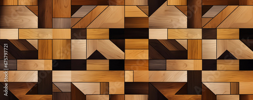 Background from the wooden blocks. Wallpaper with wood pattern. Edited AI illustration.