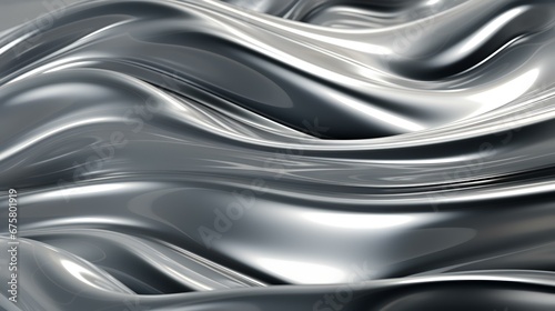 Closeup texture of liquid shiny metal in silver