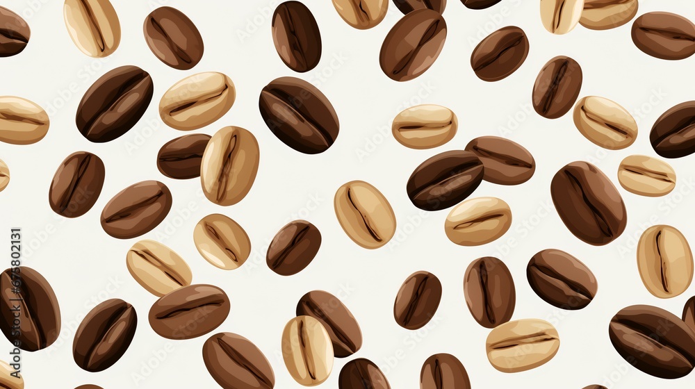 Coffee bean seamless background, Pattern Coffee bean seamless background, Pattern