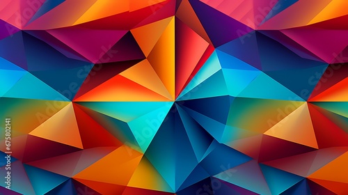 Colorful abstract geometric pattern background © shameem