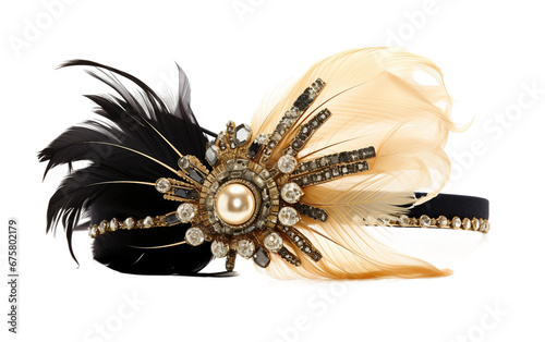 Good Looking Flapper Headband Isolated on Transparent Background PNG. photo
