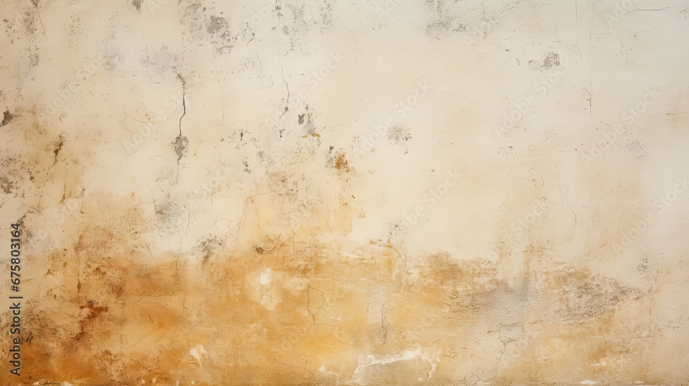 Colour old concrete wall texture background. Close Up retro plain cream color cement wall background texture. Design paper vintage parchment element show or advertise or promote product on display.