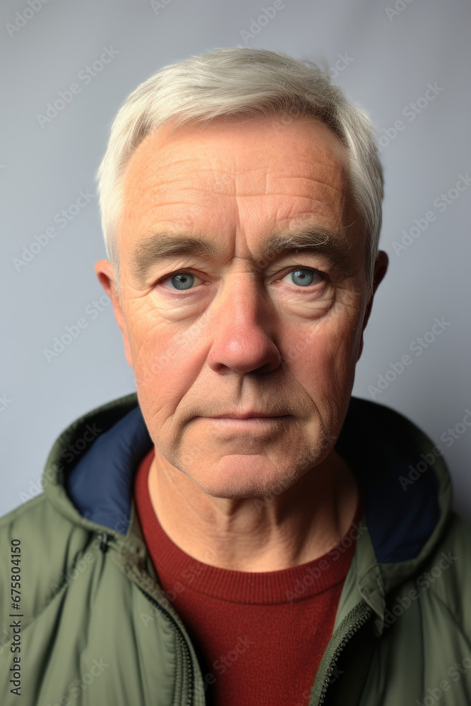 Obraz premium Elderly Man's Unedited Selfie, Raw Selfies of random people