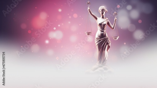 Statue of Lady Justice with Bokeh Effects © Left