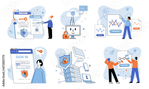 Cloud service vector illustration. Digital businesses rely on web based cloud services for their operations The cloud service metaphor likens technology resources to utilities can be accessed