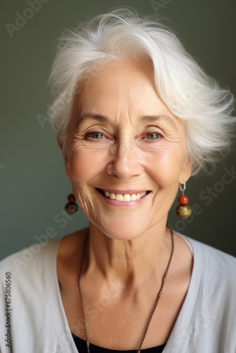 "Serene Elderly Woman Portrait", Raw Selfies of random people