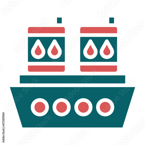 Ocean Oil Spill Icon Style