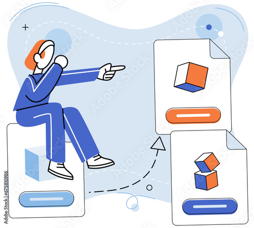 Shared file vector illustration. The shared file concept promotes exchange and accessibility information within networked environment Effective management shared files involves proper documentation