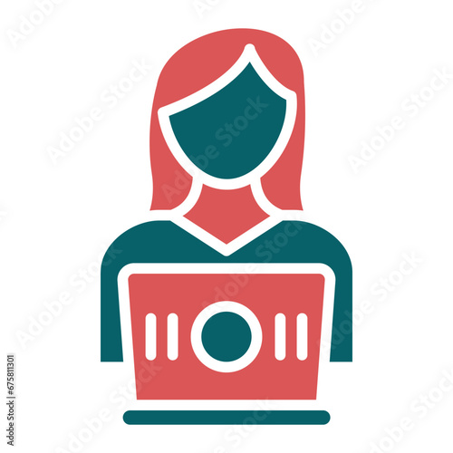 Female Blogger Icon Style