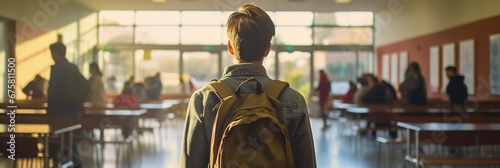 Fresh Start Teenager Explores High School Life Back to School Bliss, Generative AI