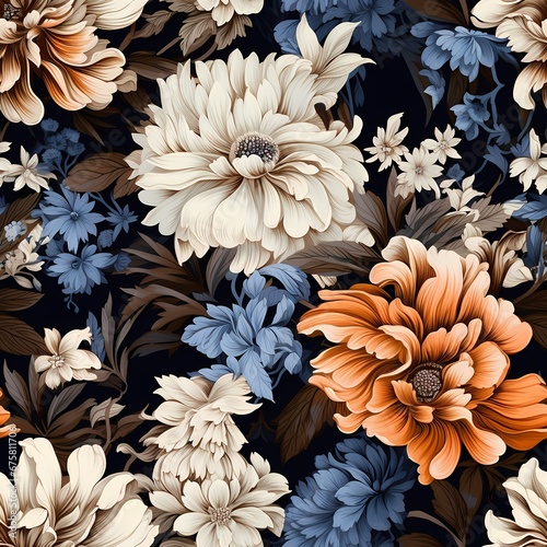 a beautiful colorful floral pattern