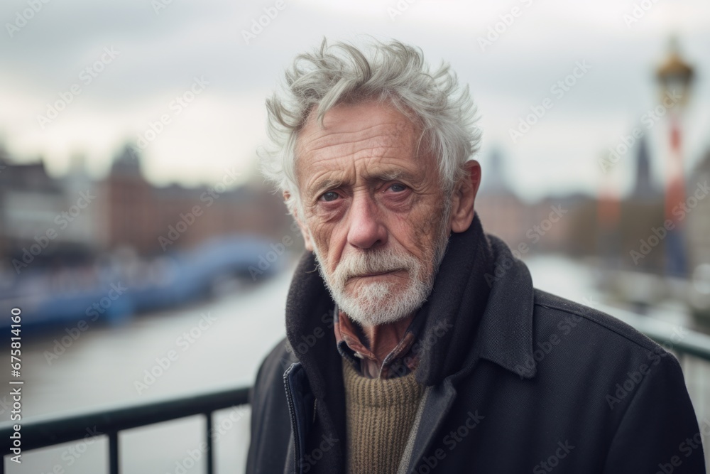 Portrait of a senior man with grey hair in London, UK Portrait of a senior man with grey hair in London, UK