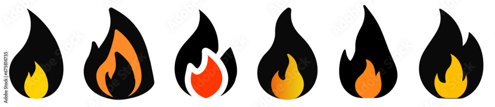Fire flame logo vector illustration design template. Fire icons for design Fire flame logo vector illustration design template. Fire icons for design