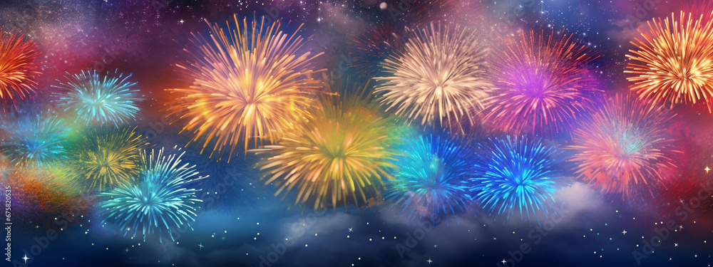 fireworks in the sky fireworks, celebration, firework, night, holiday, explosion, sky, festival, light, fire, celebrate, 