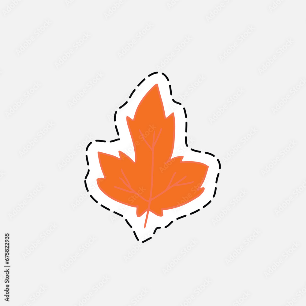 Obraz premium leaves hand drawn icon