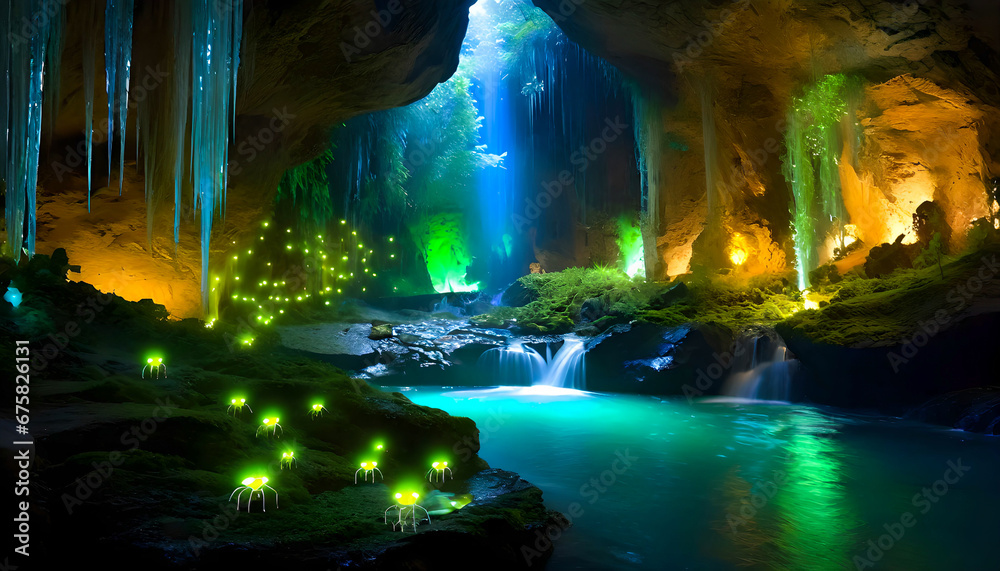 Obraz premium The Elf Kingdoms City Cave System