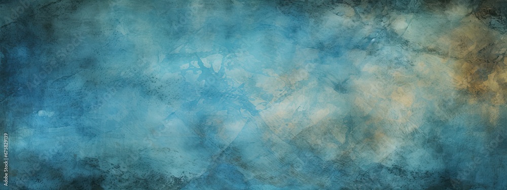 old blue paper background with marbled vintage texture
