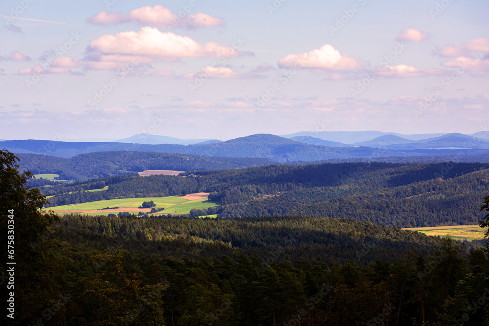 the landscape of the german vogelsbergkreis