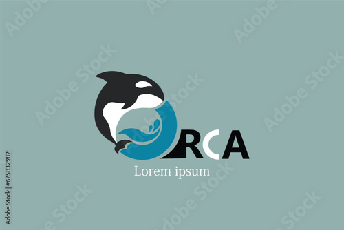 vector illustration of orca logo