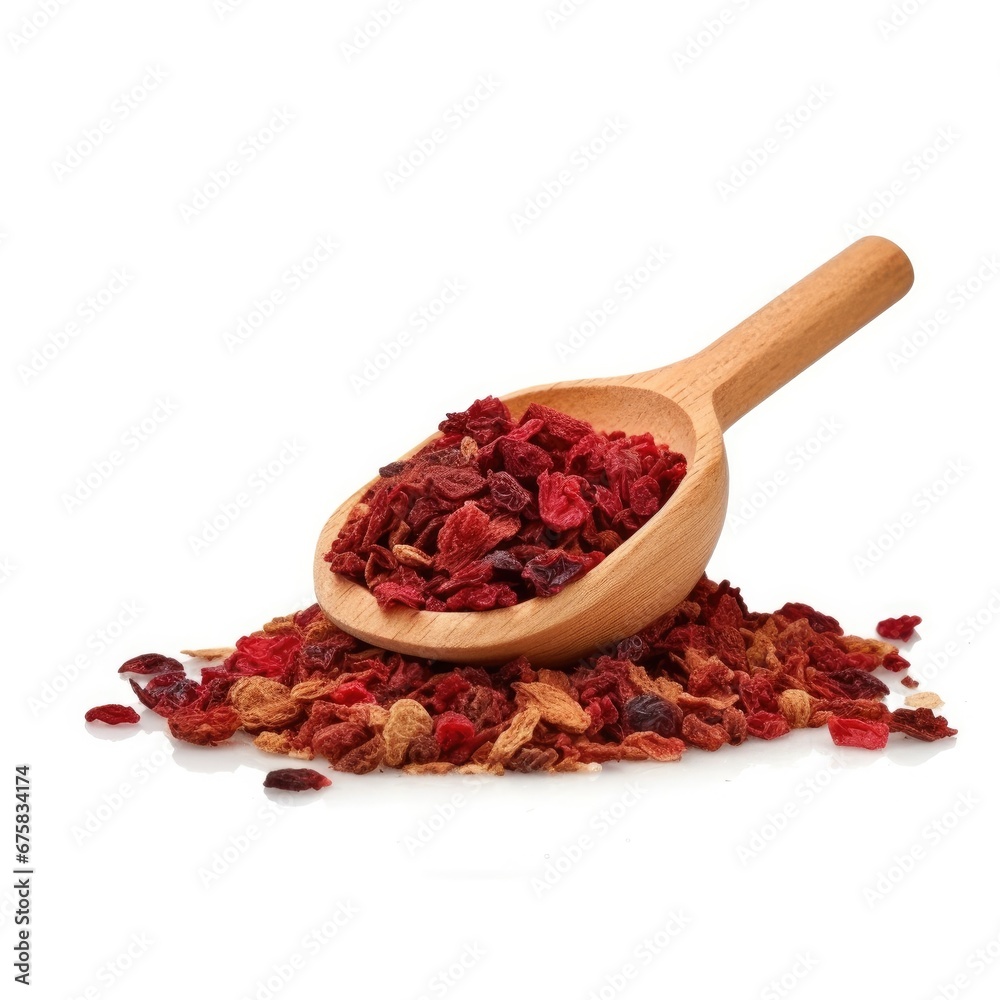 Dried Cranberry Pile w Wooden Scoop Dried Cranberry Pile w Wooden Scoop