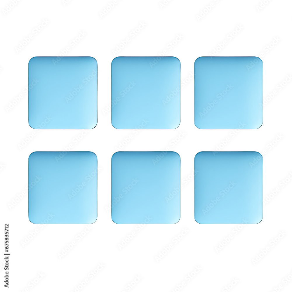 Blue Paper Stickers with Curled Corners Isolated on Transparent or White Background, PNG Blue Paper Stickers with Curled Corners Isolated on Transparent or White Background, PNG