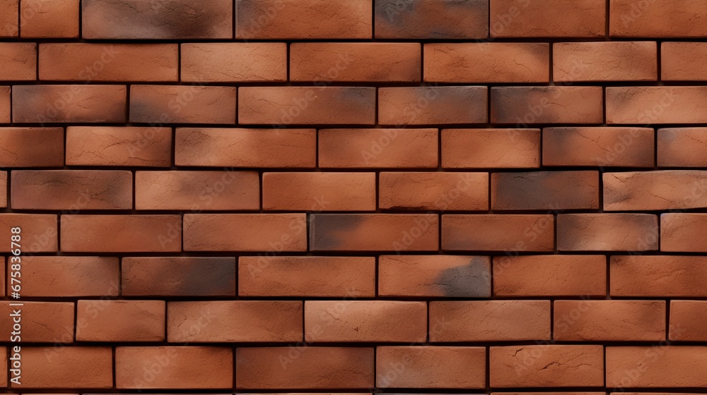 A seamless pattern of a brown brick wall texture. The intricate details of the brickwork, highlighting the rustic charm and raw beauty. Pattern is continuous, making it perfect for backgrounds. A seamless pattern of a brown brick wall texture. The intricate details of the brickwork, highlighting the rustic charm and raw beauty. Pattern is continuous, making it perfect for backgrounds.