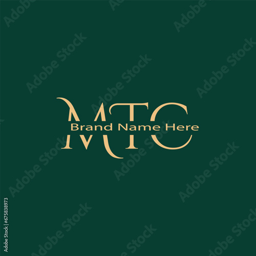 MTC Letter Initial Logo Design Template Vector Illustration.Alphabet letters Initials Monogram logo MTC, MT, TC.MTC Letter Initial Logo Design Template Vector Illustration photo