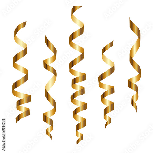 realistic gold decor spiral serpantine
