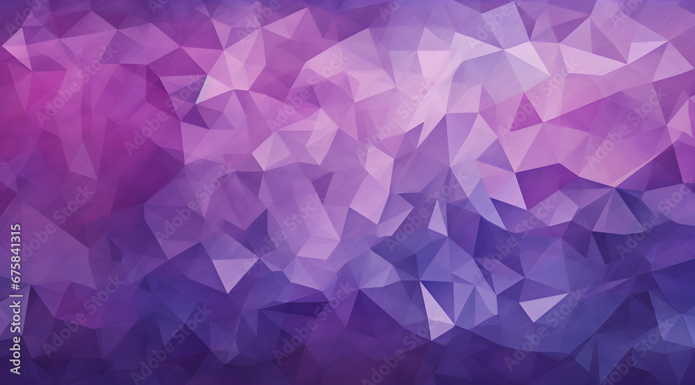 Obraz premium Abstract purple low poly triangle pattern forming a modern geometric background.