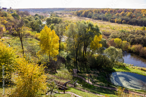 Beautiful autumn landscape of central Russia