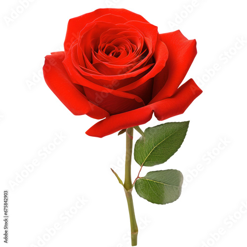 red rose on isolated background
