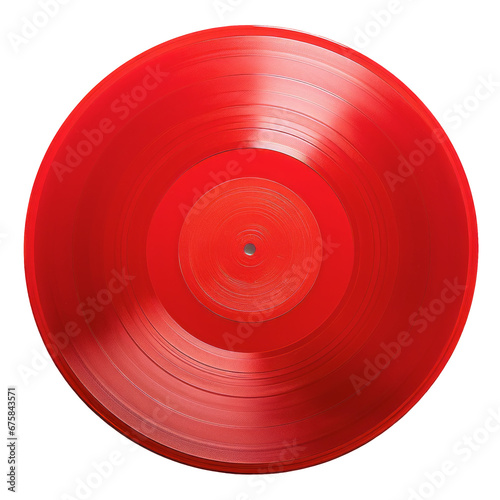 Red vinyl on isolated background
