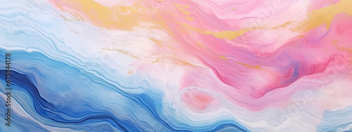 The combination of watercolors, pink, blue and gold creates beautiful patterns V3