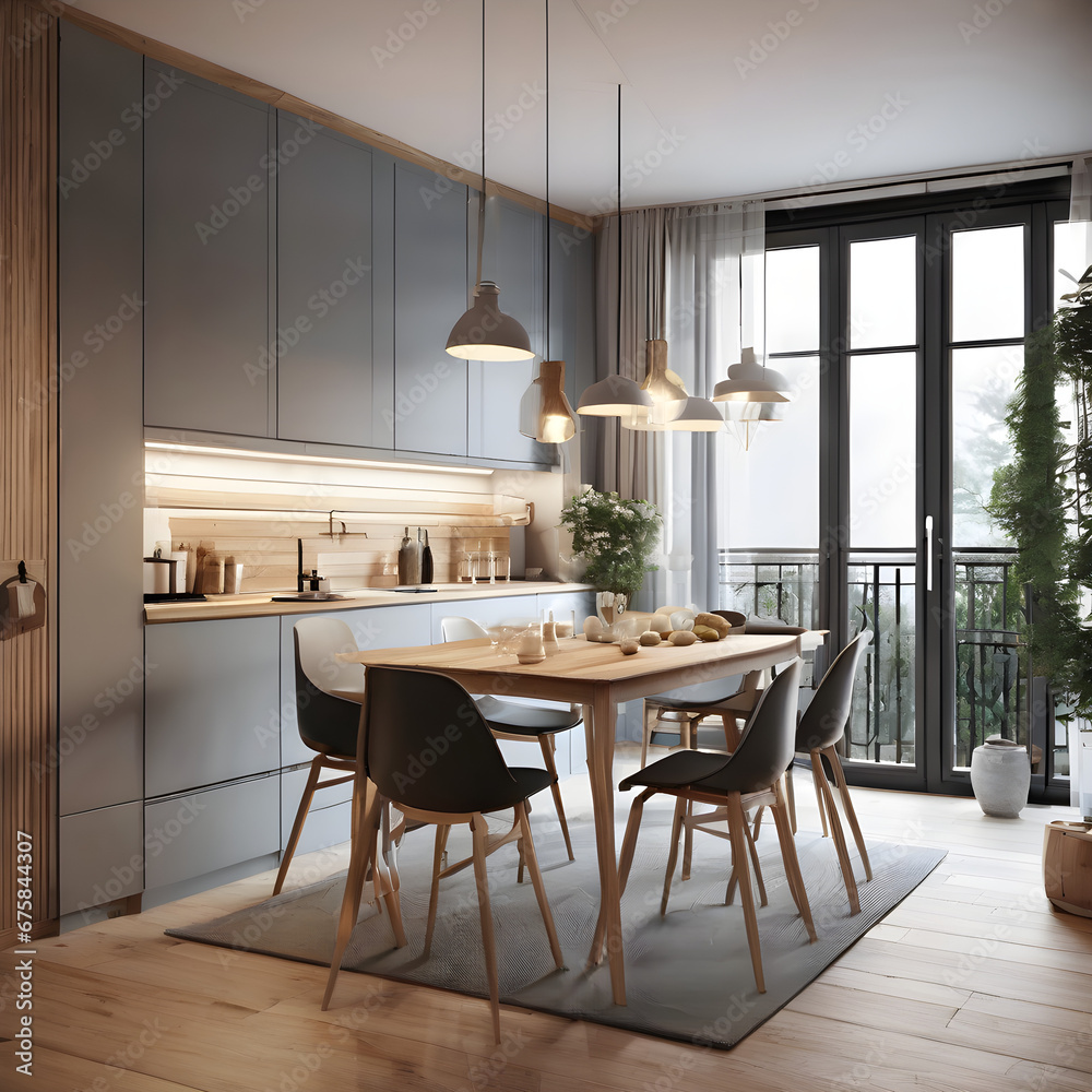 modern dining room with kitchen modern dining room with kitchen