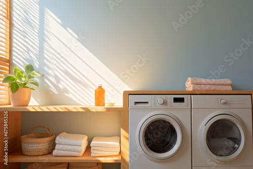 Home Interior: Spacious Laundry Area in Daylight