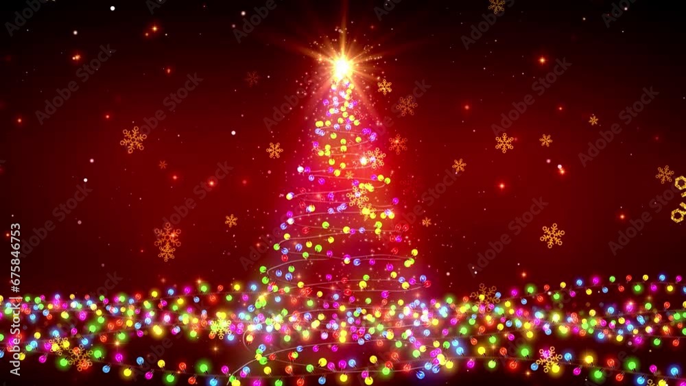 Christmas Tree Light Waves Background Christmas Tree Light Waves Background