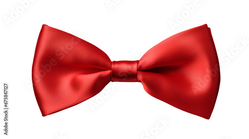  red bow tie, isolated. Generative Ai.
