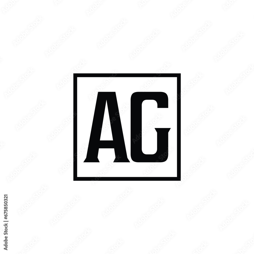Alphabet letter icon logo AG. simple elegant AG icon logo letter Alphabet letter icon logo AG. simple elegant AG icon logo letter