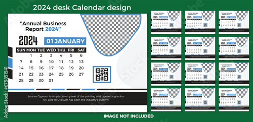 Creative Minimal Desk Calendar 2024