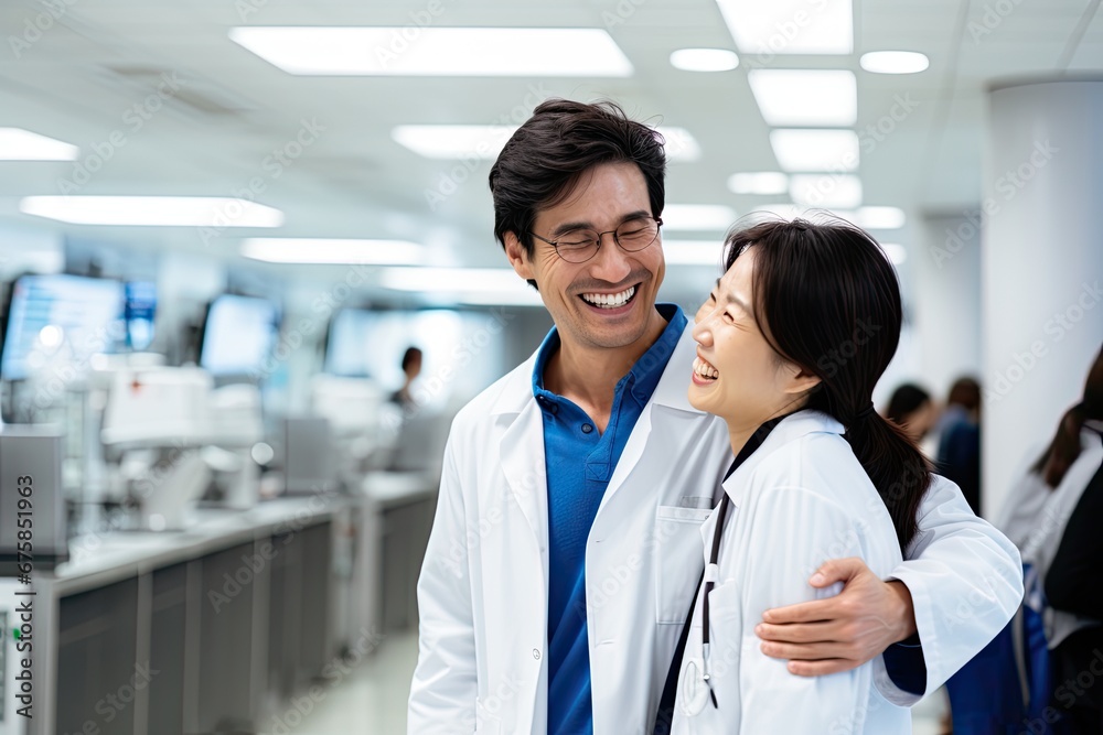 A healthcare professional and doctor, both in uniform, conducting a consultation in a hospital setting. A healthcare professional and doctor, both in uniform, conducting a consultation in a hospital setting.