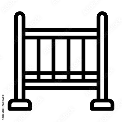 baby crib line icon