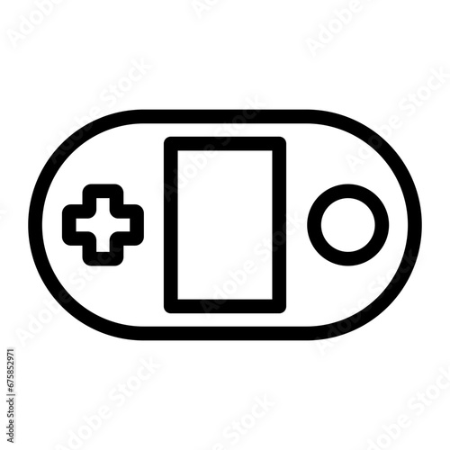 game console line icon