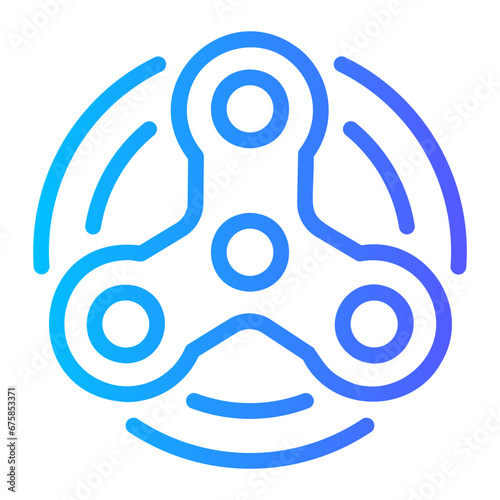 fidget spinner gradient icon