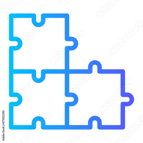 puzzle gradient icon