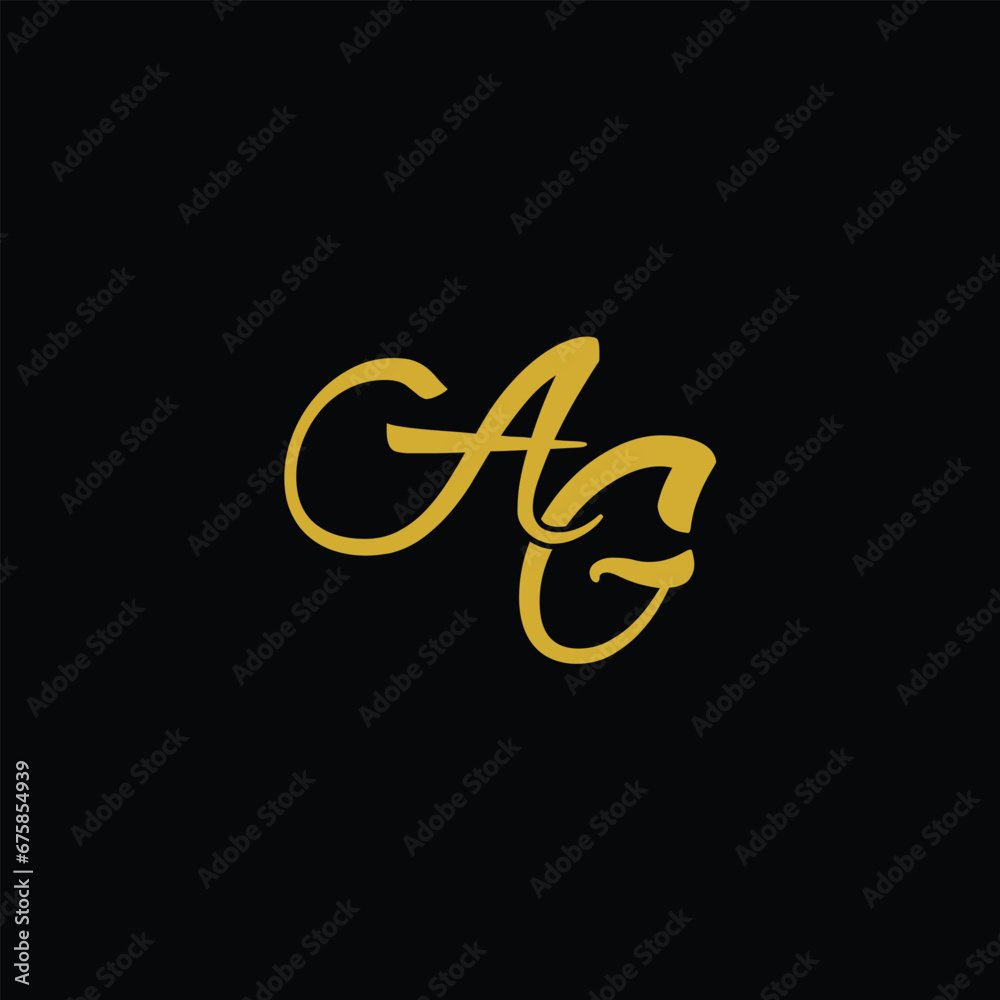 AG monogram logo initial letter design, latin letters feminine logo, desain boutique AG monogram logo initial letter design, latin letters feminine logo, desain boutique