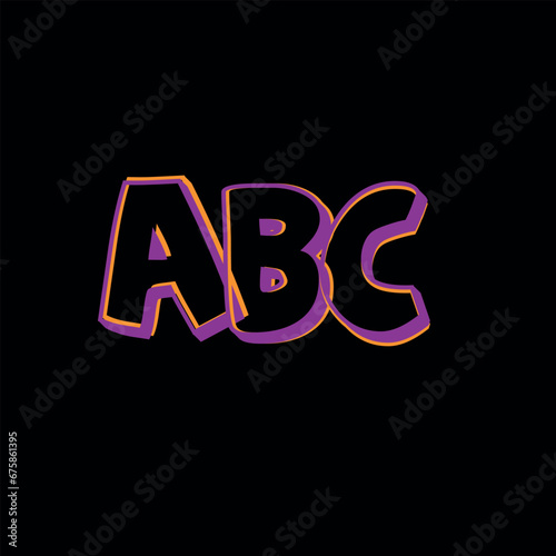 ABC unique logo desing making adobe illustrator.